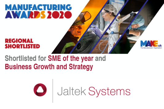Make UK Manufacturing Awards 2020: Jaltek shortlisted in two categories
